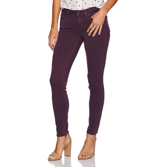 PAIGE Denim - Paige Skyline Dark Purple Stretchy Ankle Jean